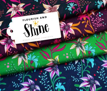 Hamburger Liebe Baumwollsweat Shine Flourish and Shine bordeaux